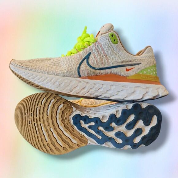 Nike React Infinity Run Flyknit 3 Sail Hot Curry Mens 9.5 DV1744-141 - Picture 1 of 7